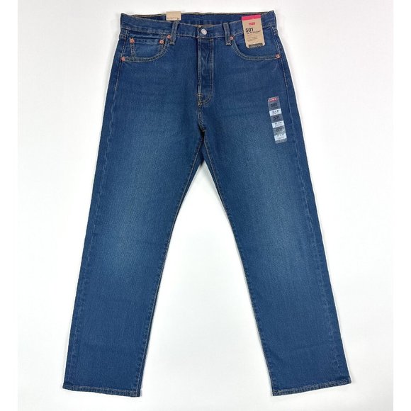 Levi's Other - Levis 501 93 Mens 32x30 Straight Leg Dark Blue Jeans Button Fly Stretch Red Tab